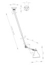 Lampe Gras 302 Taklampe Krom