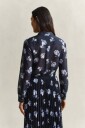 Gant Reg Floral Print Ctn Silk Ls Shirt   Navy   44
