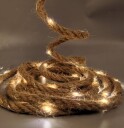 Dekortau med ledlys jute 5 m