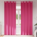  Gardiner med gardiner 2 pcs Lys rosa Polyester