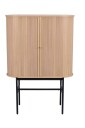 Rowico Home Haddington kabinett Hvitpigmentert eik/svart metall 102 x 42 cm Hvit
