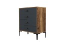 Ameias Kommode 76x90,7 cm Brun/Antrasitt   Hanah Home