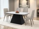Novaj Spisebord uttrekkbart 180-256 cm - svart, hvit