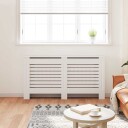 Radiatordeksel hvit 152x19x81,5 cm MDF