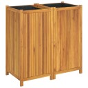 Plantekasse med foring 100x50x100 cm helte akasie