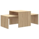 vidaXL Salongbordsett sonoma eik 100x48x40 cm sponplate
