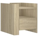  Nattbord 2 stk sonoma eik 45x50x50 cm konstruert tre 848278