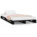 vidaXL Sengeramme svart 75x190 cm heltre furu 2FT6 Small Single