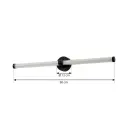 Lucande   Melisa LED vegglampe svart 90 cm CCT IP44