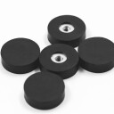 SuperMagneter Neodym Gummimagnet Ø 20 X 6 Mm   Innvendig Gjenge M4