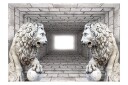Fototapet Stone Lions 100x70 - Artgeist sp. z o. o.