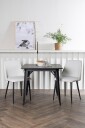 Venture Home   Spisegruppe Tempe med 2 stk stoler Night   Svart