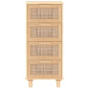 vidaXL Skjenk brun 40x30x90 cm heltre furu og naturrotting