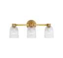 Visual Comfort Asalea Triple Vanity Light Hand Rubbed Antique Brass