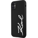 Karl Lagerfeld Hardcase Silikon Deksel for iPhone 11/XR 6,1" Svart med Signatur