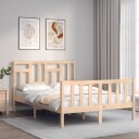 vidaXL Sengeramme med hodegavl 120x200 cm heltre