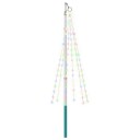 vidaXL Juletrebelysning med spyd og flaggstang 180 cm 108 LED-lys