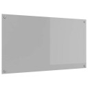 vidaXL Kjøkkenbakplate Lysegrå 110 x 60 x 0,6 cm herdet glass