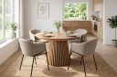 Spisegruppe Bark Peyra 120 220 cm Eik Taupe bouclé  