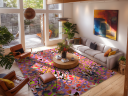 Wilton teppe   Dottie rosa/multi Størrelse: 200 x 280 cm