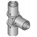 Uponor S-Press T-reduksjon PPSU 25x20x25 mm med rustfri stål