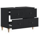 vidaXL Baderomsvaskeskap ALKMAAR Svart 82 x 41 x 59 cm Konstruert tre