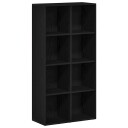  Bokhylle svart eik 66x30x130 cm konstruert tre