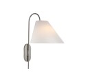 Kinsley vägglampa justerbar nickel
