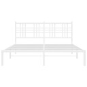  Sengeramme i metall med sengegavl hvit 160x200 cm 8721012373402