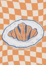 Croissant på Bordet Plakat Plakat / 50x70cm