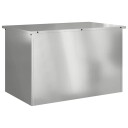 vidaXL Hageoppbevaringsputeeske Stål 80 x 50,5 x 50 cm 175 L sølv