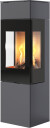 Rais Nexo 140 platina gasspeis med sideglass og glassdør