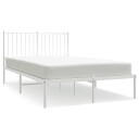  Sengeramme i metall med hodegavl hvit 120x190 cm
