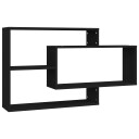 vidaXL Vegghyller svart 104x20x58,5 cm sponplate
