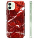 iPhone 12 TPU-deksel Rød Marmor