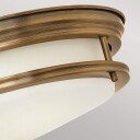 Hadrian utendørs taklampe, bronse/opal, 31 cm, IP44 – Quintiesse - Metall - Rund
