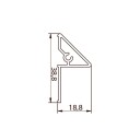 Vikingbad Veggprofil Fast Alu Magnetlist Universal Sølv H193cm (til Dusjdør Rett)