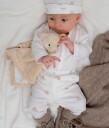 Livly Teddy Tay Tossie hat – white newborn