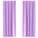  Gardiner med gardiner 2 pcs Lilla Polyester