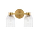 Visual Comfort Asalea Double Sconce Hand Rubbed Antique Brass