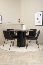Venture Home   Spisegruppe Bianca med 4 stk stoler Tvist   Svart