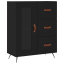 vidaXL Skjenk svart 69,5x34x90 cm konstruert tre