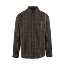 Carew Shirt Olive S Check cotton shirt