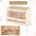 Northix Hamsterbur I Tre Med Nettinglokk Og Multistiger