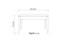 Sanina Spisebord 120x75x120 cm - Hvit