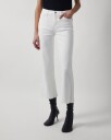 7 For All Mankind Cropped Dojo Soleil With Raw Cut White 29 x 27