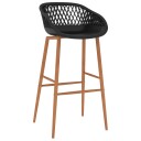 vidaXL Barstoler 4 stk svart