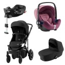 Britax Römer Premiumpakke Smile III Space Black Ink. Bagdel + Bilstol Babysafe2 Wine Rose Ink. Base