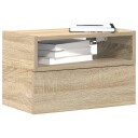  Veggmontert nattbord sonoma eik 45x26x28,5 cm 8721158574794