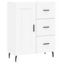 vidaXL Skjenk hvit 69,5x34x90 cm konstruert tre